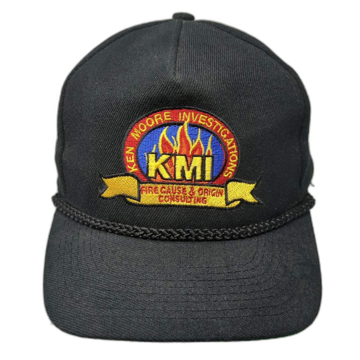 Otto 5 Panel Black One Size Rope Fire Investigation KMI Green Underbrim Hat