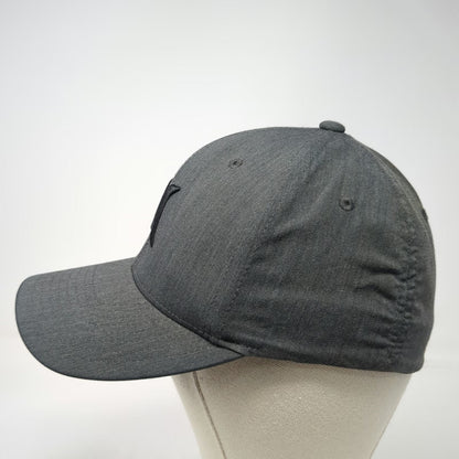 Hurley Baseball Cap Gray M Fitted Logo Embroidered Flexfit Stretch Curved Hat