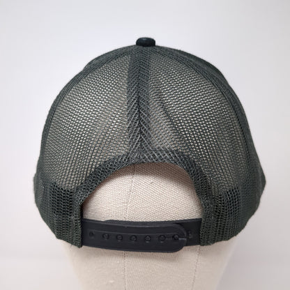 B Snapback Trucker Hat Black One Size Adjustable Embroidered Mesh Back NV Caps