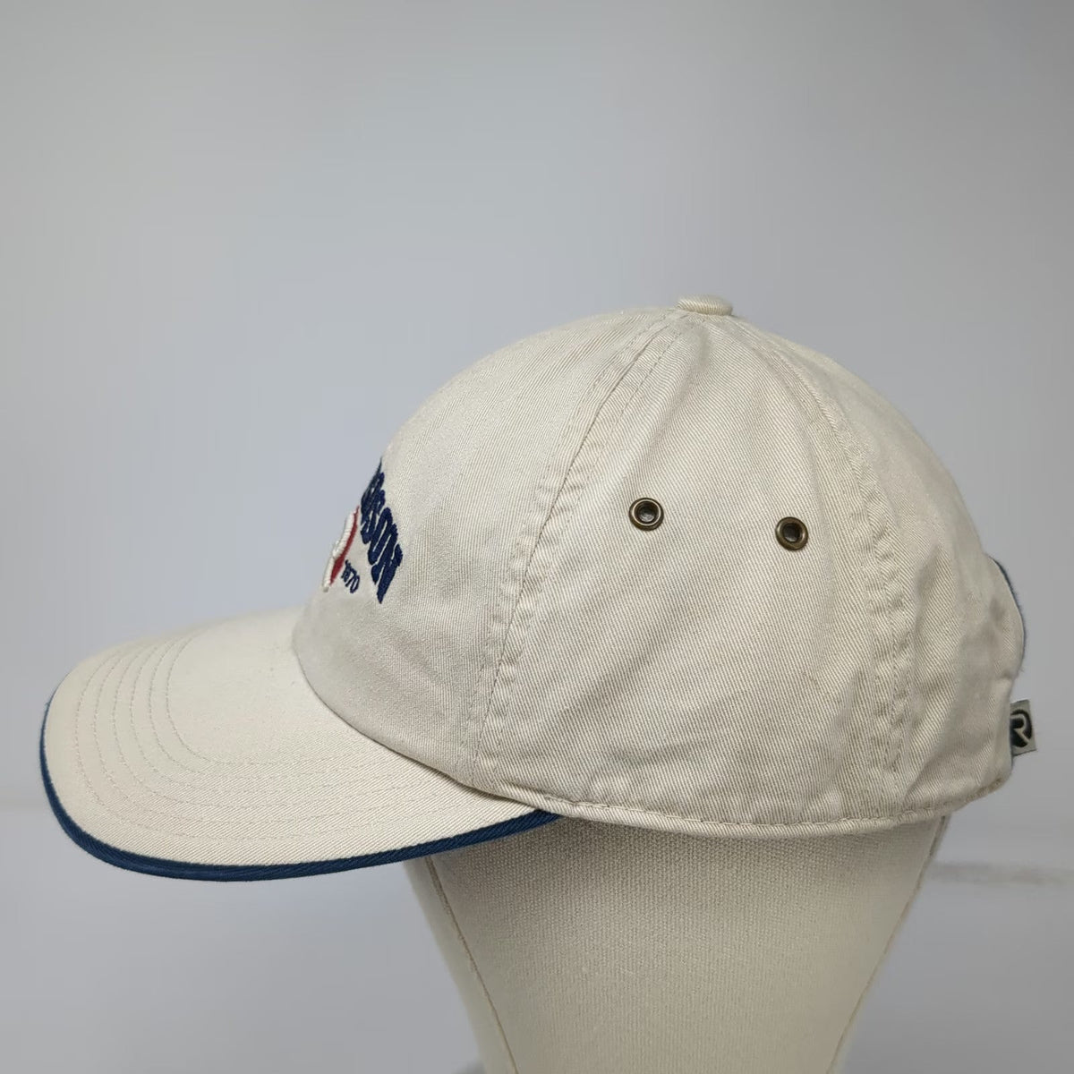Richardson Baseball Cap Beige One Size Slideback Curved Brim Cotton Logo Hat