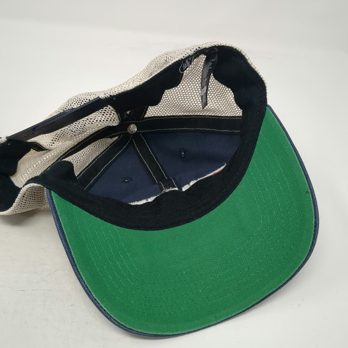'47 Brand Trucker Hat Blue One Size Snapback Mesh Top Gun Style Parody Logo Hat