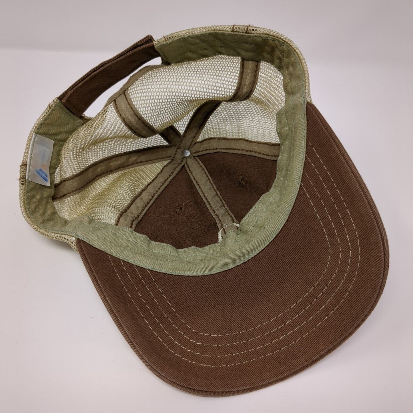 Race To Robie Creek Strapback Mesh Back Trucker Hat Brown OSFA Adjustable