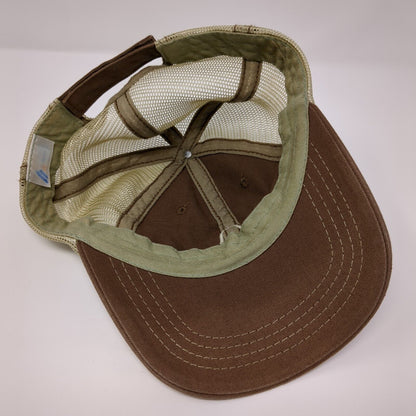 Race To Robie Creek Strapback Mesh Back Trucker Hat Brown OSFA Adjustable