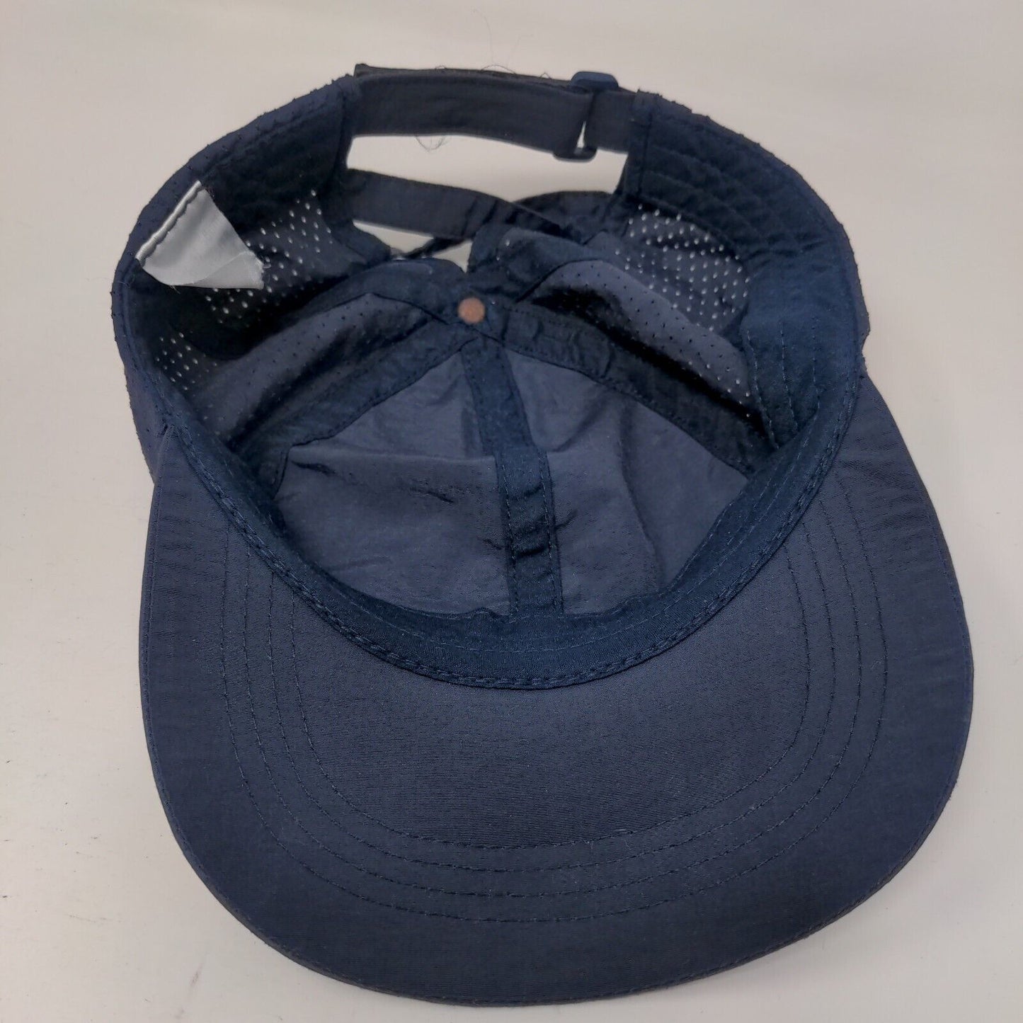 Unbranded Strapback Hat Ponytail Blue 58cm Adjustable Solid Blank
