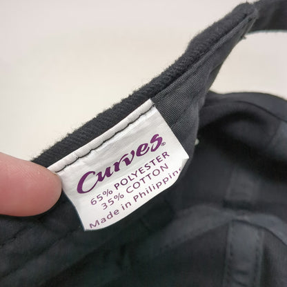 Curves Baseball Cap Black Purple One Size Slideback Fitness Gym Workout Hat