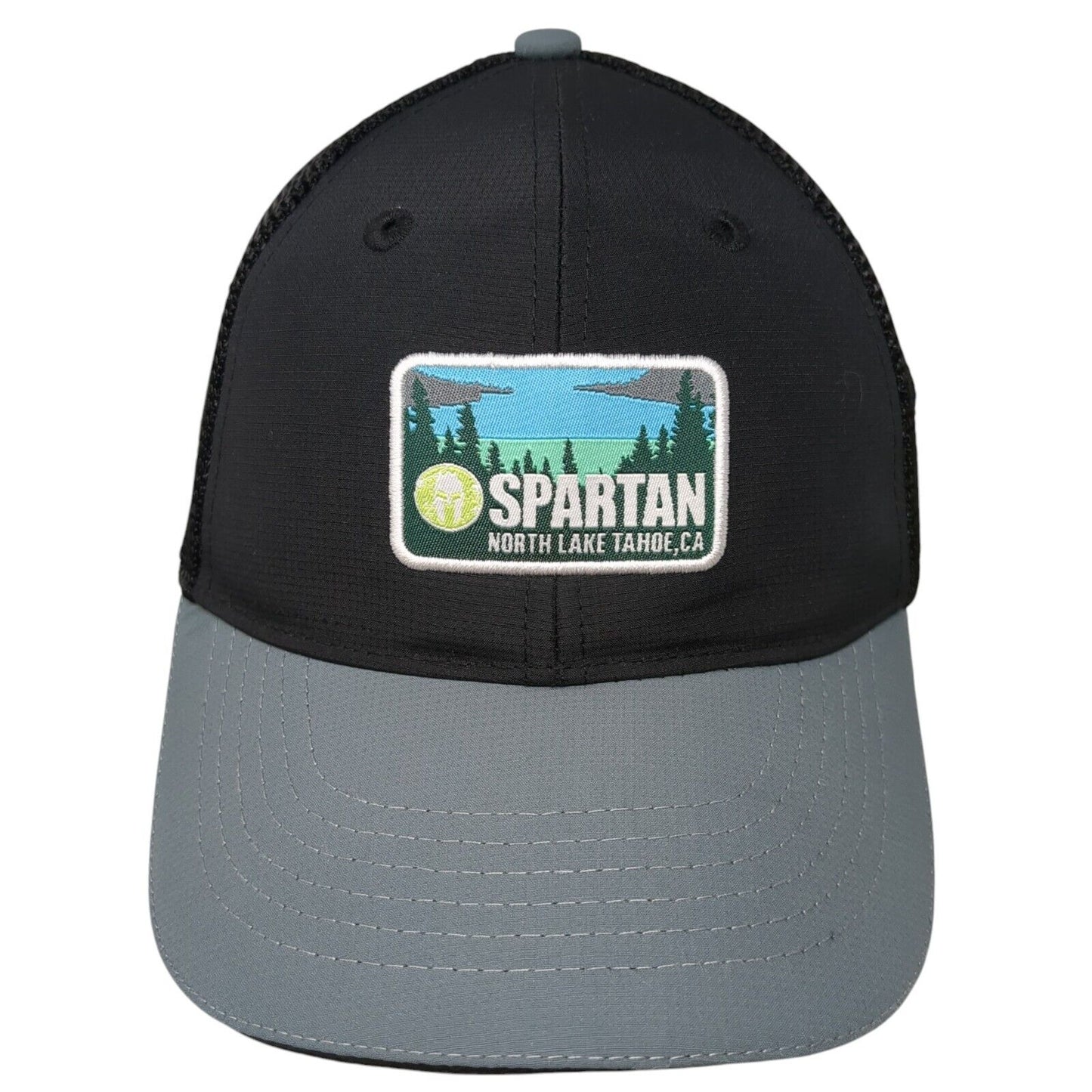 Spartan North Lake Tahoe Snapback Trucker Hat Black One Size Mesh Back