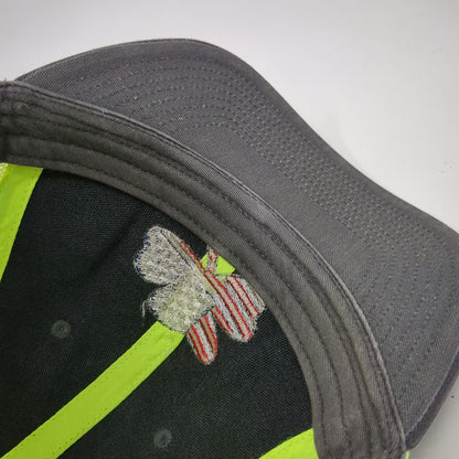 Fahrenheit Trucker Hat Brown Green One Size American Flag Shamrock Mesh Snapback