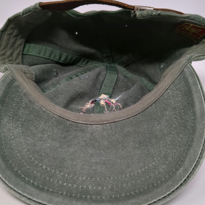 Zkapz Baseball Cap Green One Size Bite Me Mosquito Embroidered Leather Strap Hat