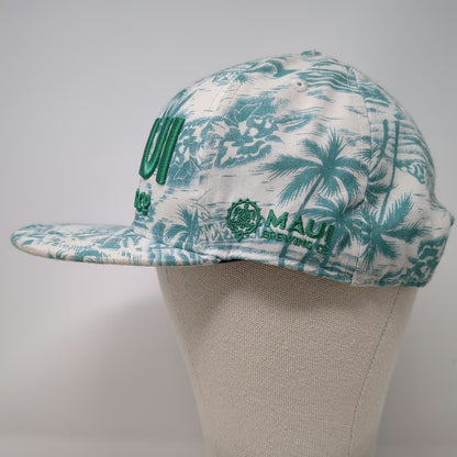 Double Portion Supply Maui Brewing Co Snapback White Green One Size Tropical Hat