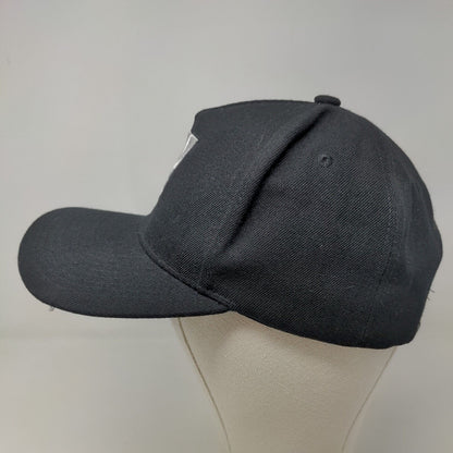 Unbranded Men's Snapback Hat Black Size OSFM Embroidered Logo 100% Acrylic