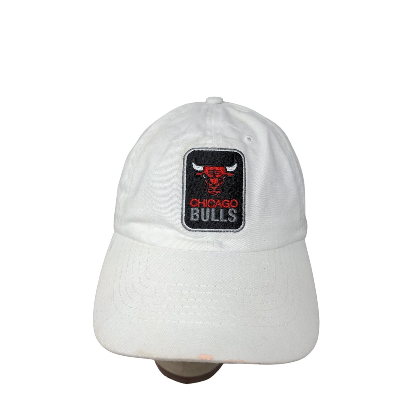 Vintage NBA Chicago Bulls Hinckley Springs Strapback Hat Embroidered Logo White