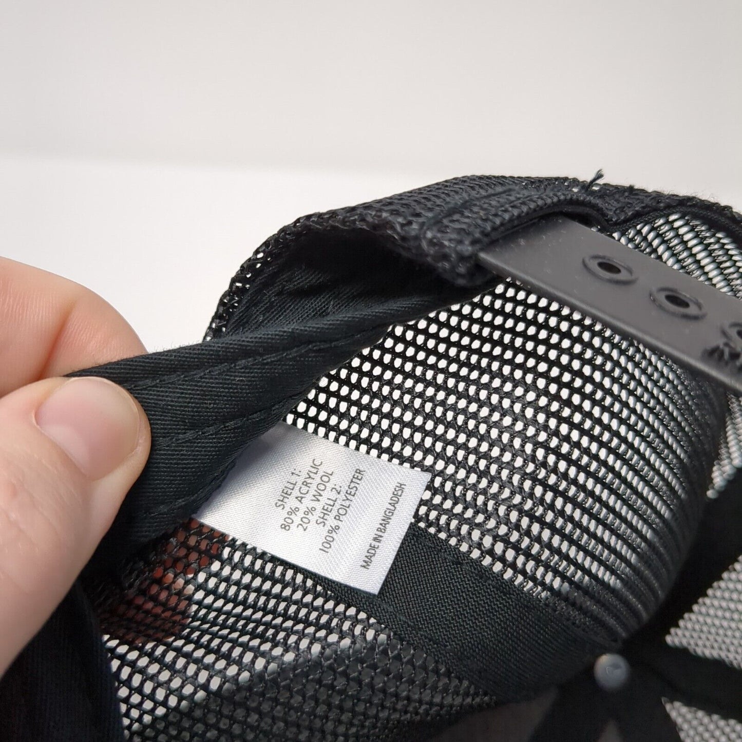 Idaho Snapback Trucker Hat Black OS Adjustable Mesh Back 6 Panel Richardson