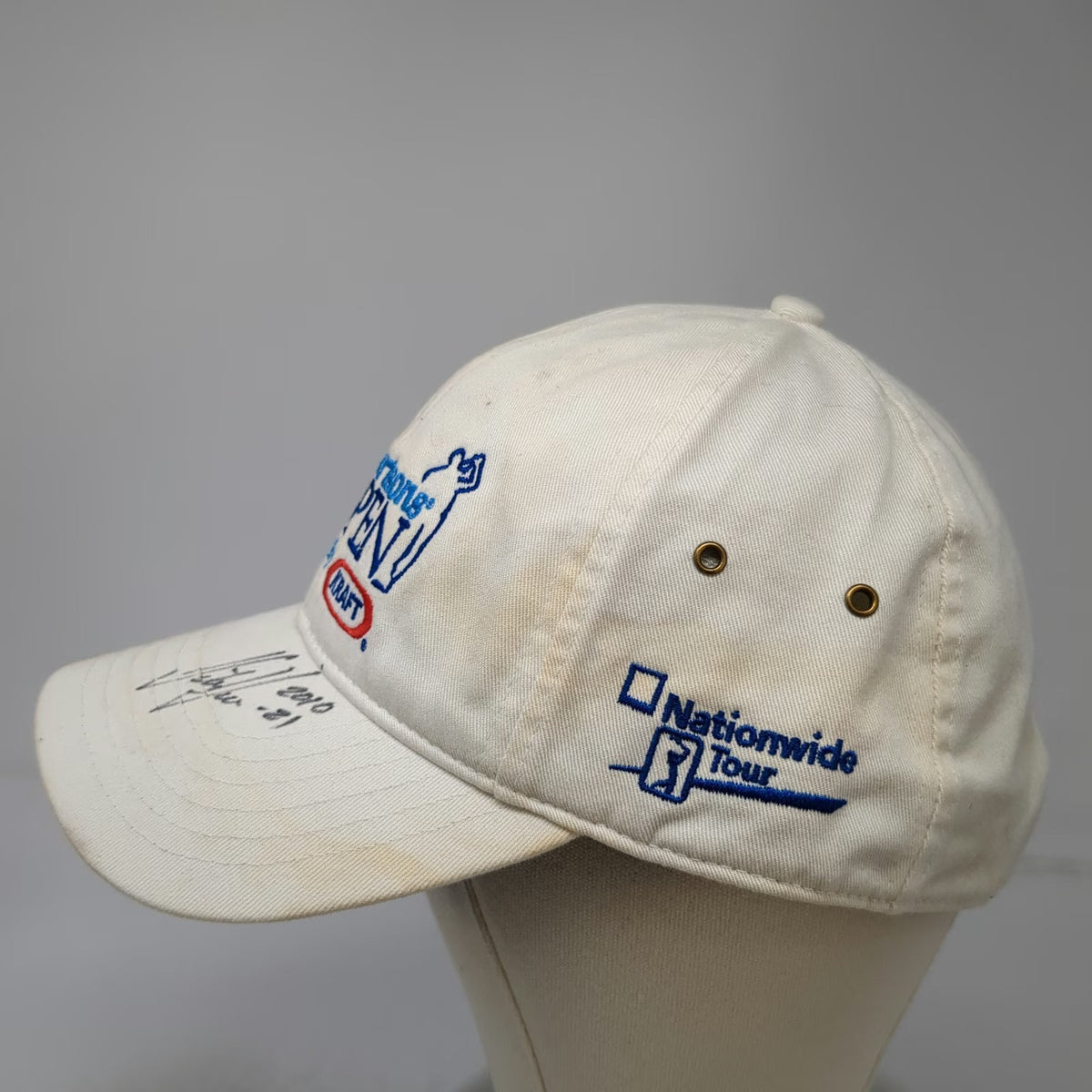 Ivory Albertsons Boise Open Golf Hat White One Size Baseball Cap Signed Kraft