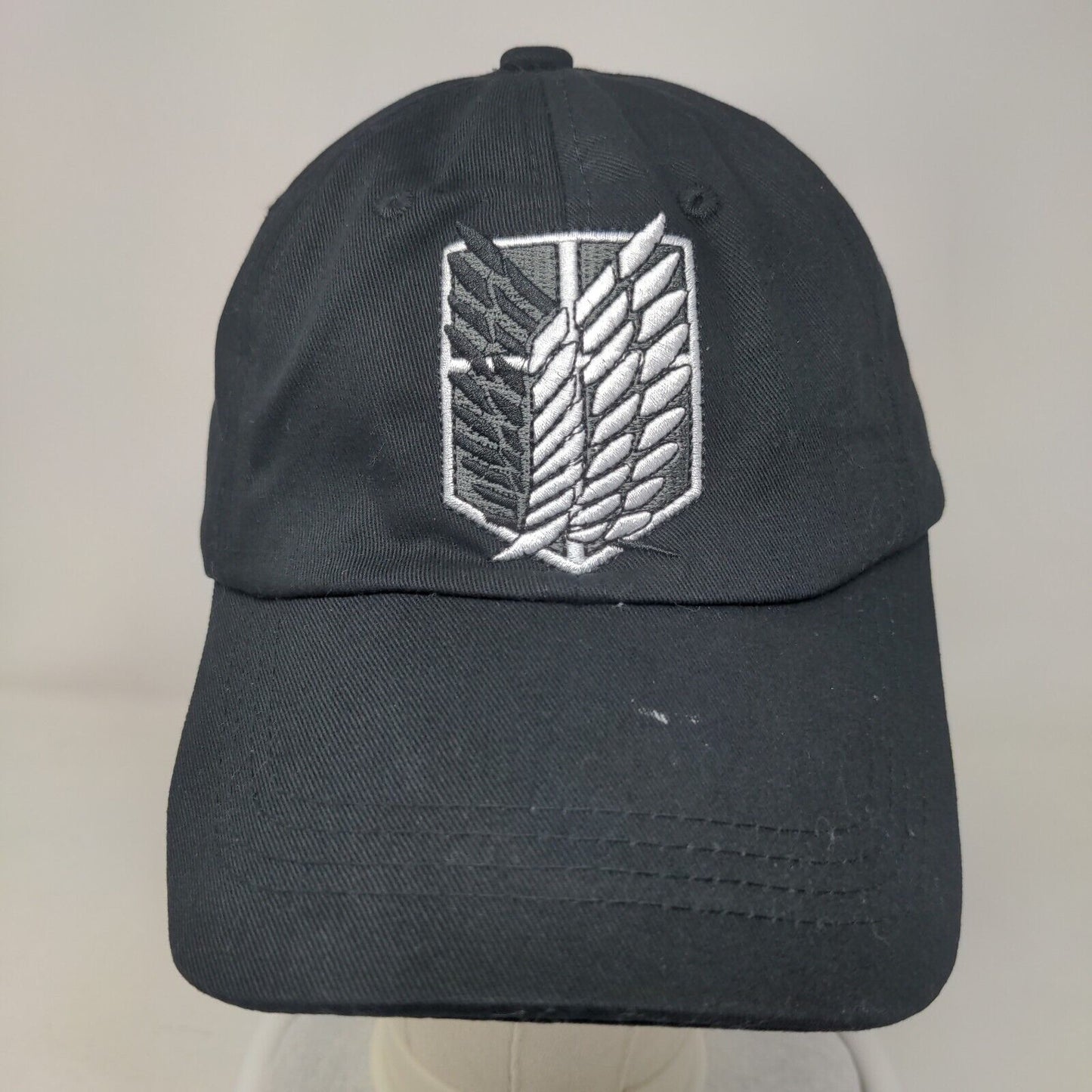 Attack On Titan Slideback Hat Black One Size Embroidered Adjustable