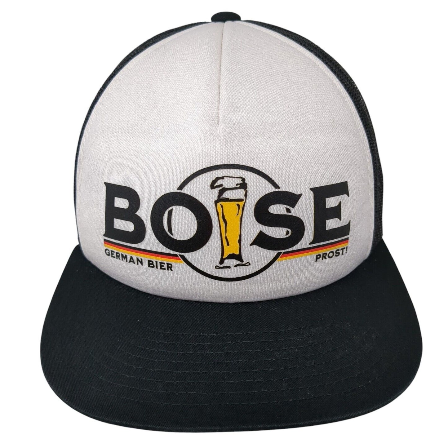 Boise German Bier Prost Snapback Trucker Hat Black OS Mesh Back Classics Yupoong