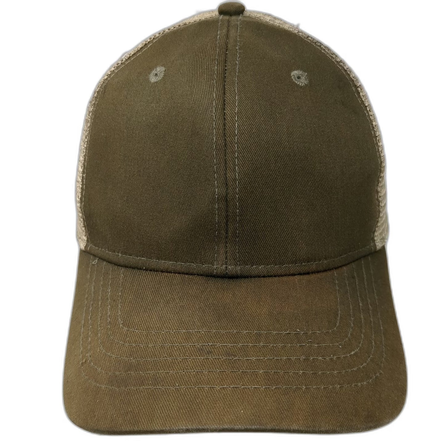 George Trucker Hat Green OSFM Mesh Back Snapback Blank Solid Plain Adjustable
