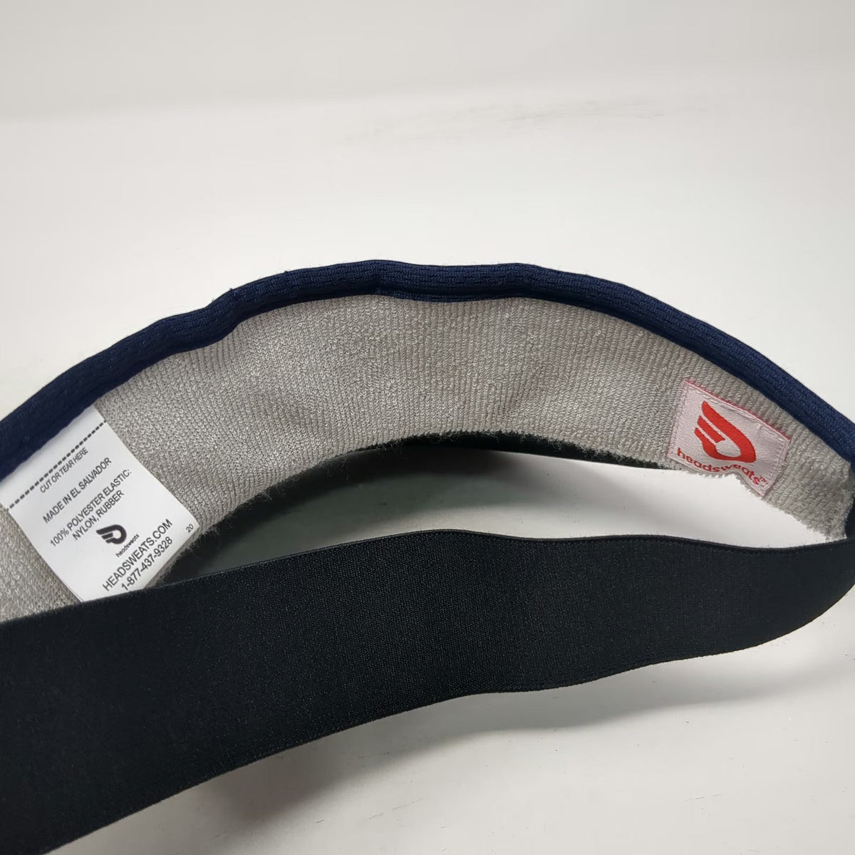 Headsweats Visor Blue One Size Elastic Back Performance Mesh Sweatband Hat