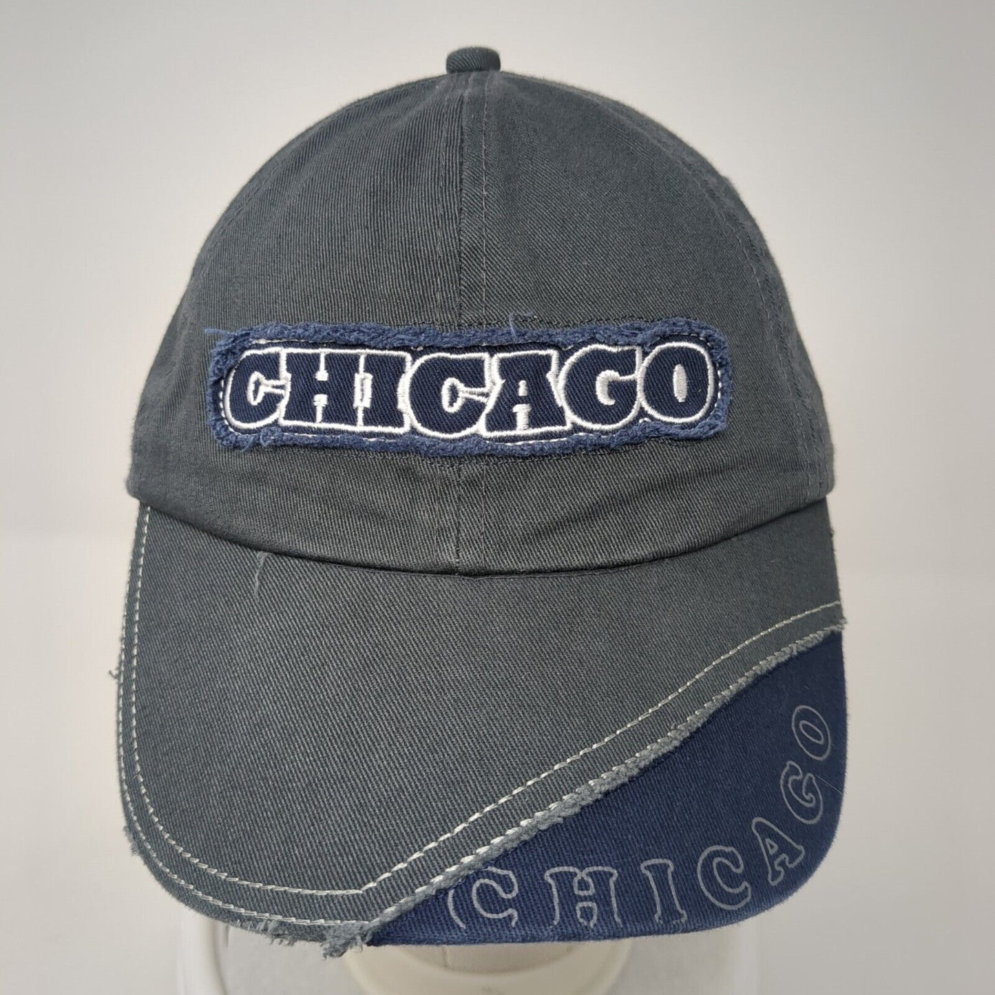 Chicago Strapback Hat Blue One Size Adjustable Embroidered 6 Panel