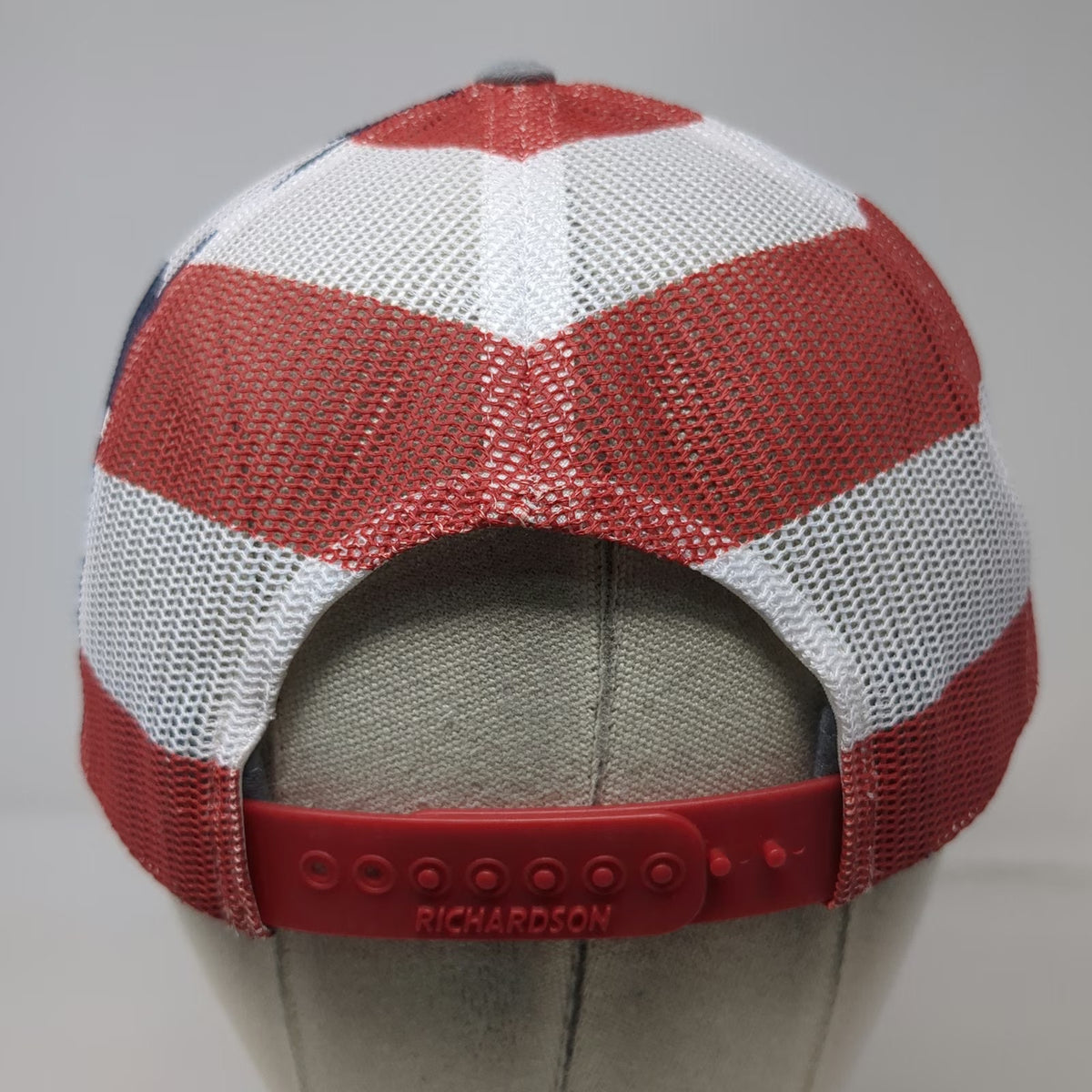 Richardson Trucker Hat Gray One Size US Flag 104.3 Wow Country Radio Mesh Back