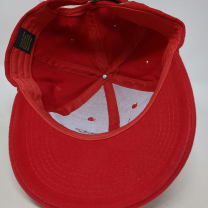 Red Baseball Cap One Size REC Fabricators Inc Embroidered Logo Slideback Hat