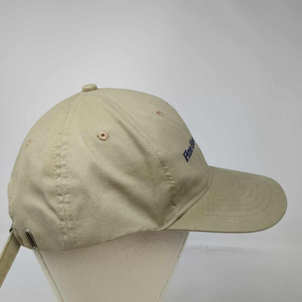 HeadShot Fine Homebuilding Baseball Cap Beige Blue One Size Slideback Cotton Hat