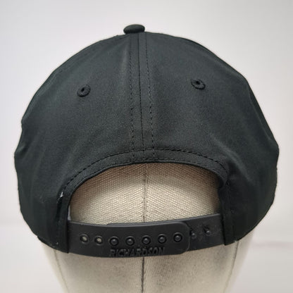 Richardson 5 Panel Black Hat One Size Boot Check Sports Ranch Rope Snapback