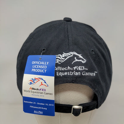 Altech FEI World Equestrian Games 2010 Slideback Hat Black OSFA W/Tag Horse Race