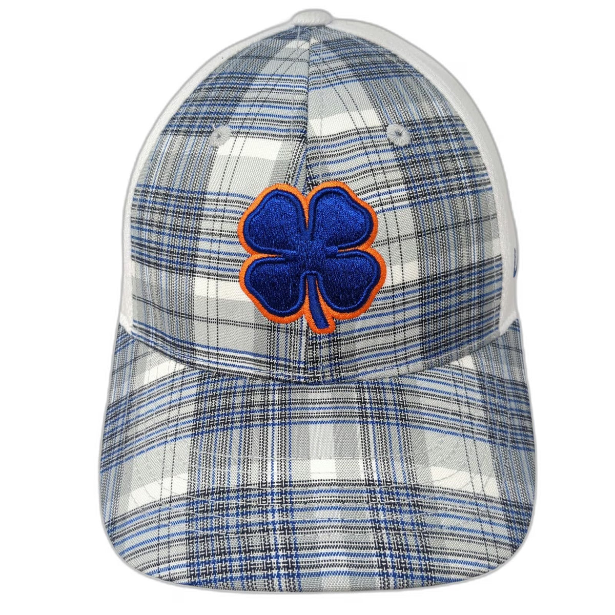 Black Clover Baseball Cap White M Plaid Live Lucky Boise State Broncos Hat