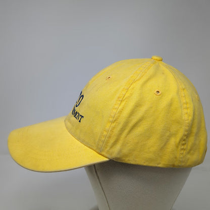 Adams Baseball Cap Yellow One Size Hero Islands Vermont Hat Leather Slideback