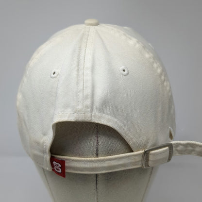 Adidas NC State Wolfpack NCAA White Red One Size Embroidered Logo Slideback Hat