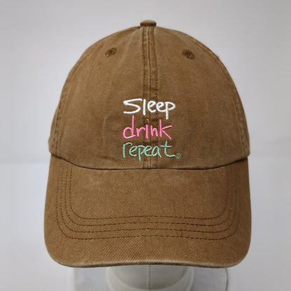 Sleep Drink Repeat Be As You Are Slideback Hat Brown OS Adjustable Embroidered