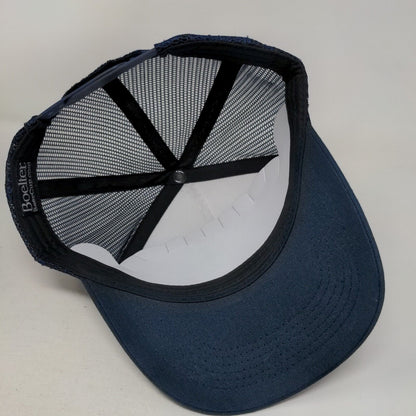 Revitalyte Snapback Mesh Back Trucker Hat Blue One Size Embroidered Boelter
