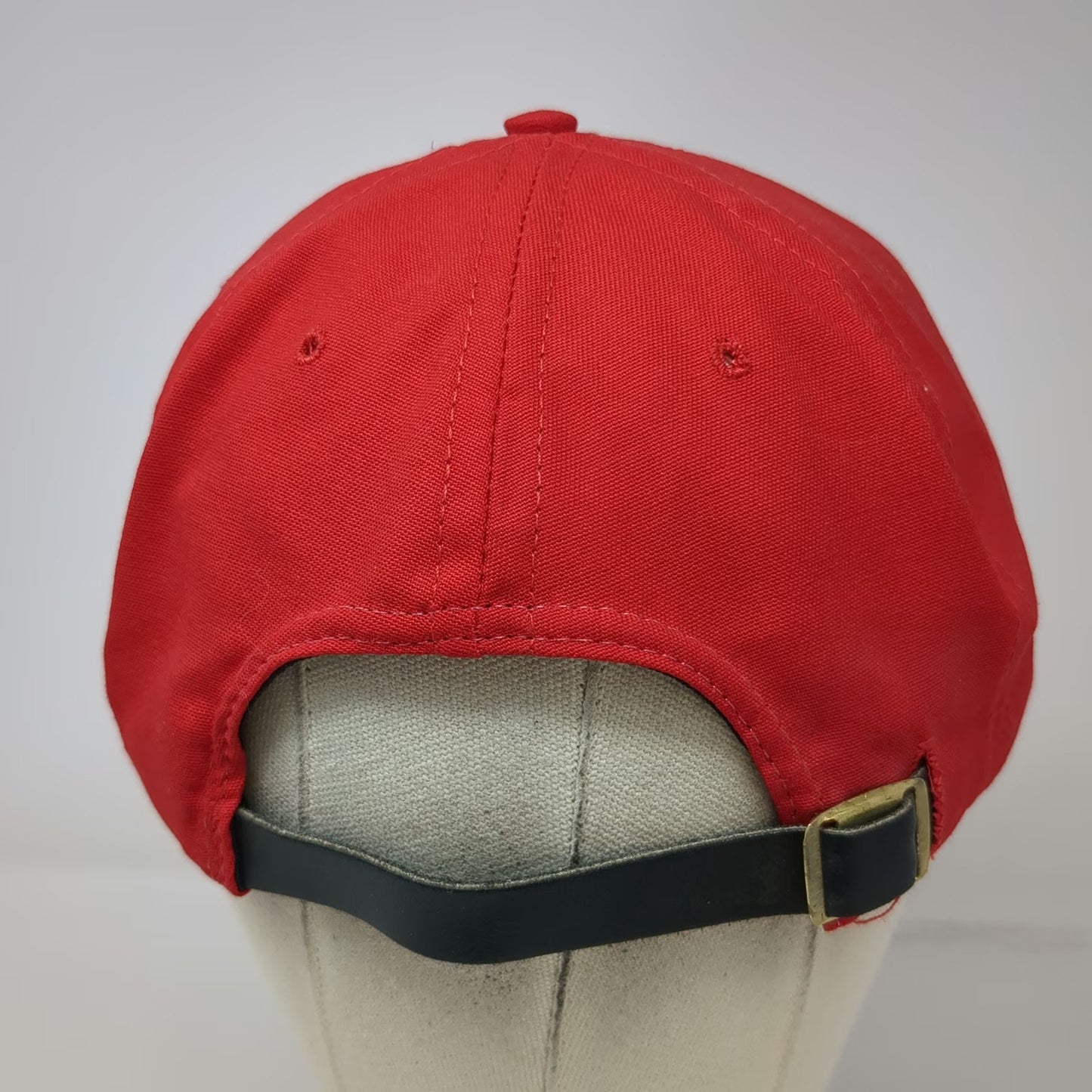 BIS 5 Panel Red Hat Ryder Trucking Medallion Yellow Rope Strapback Vintage
