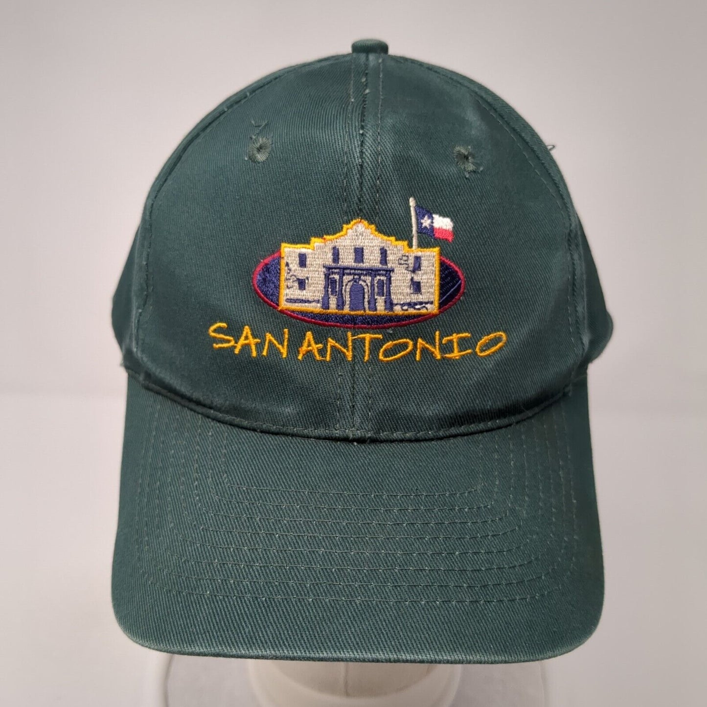 San Antonio Snapback Hat Green One Size Adjustable Embroidered 6 Panel