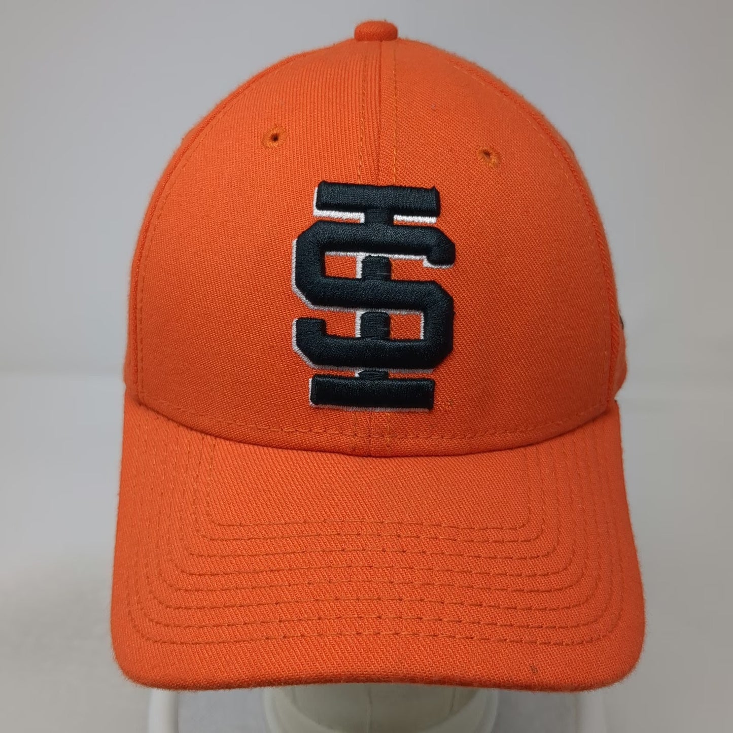 New Era Idaho State Bengals NCAA Cap Orange M 39THIRTY Stretch Fit Curved Hat