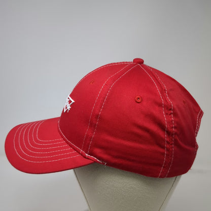 Budweiser Baseball Cap Red One Size Strapback Logo Contrast Stitching Hat