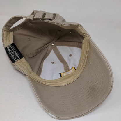 M Logo Slideback Hat Tan OSFM Adjustable Embroidered 6 Panel KC Caps
