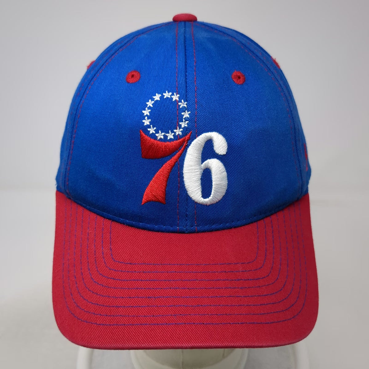 Philadelphia 76ers NBA Zephyr Snapback Hat Blue Red White One Size Cotton Star