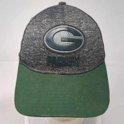 Green Bay Packers NFL New Era Gray Cap Hat M 39THIRTY Stretch Fit Heathered Logo