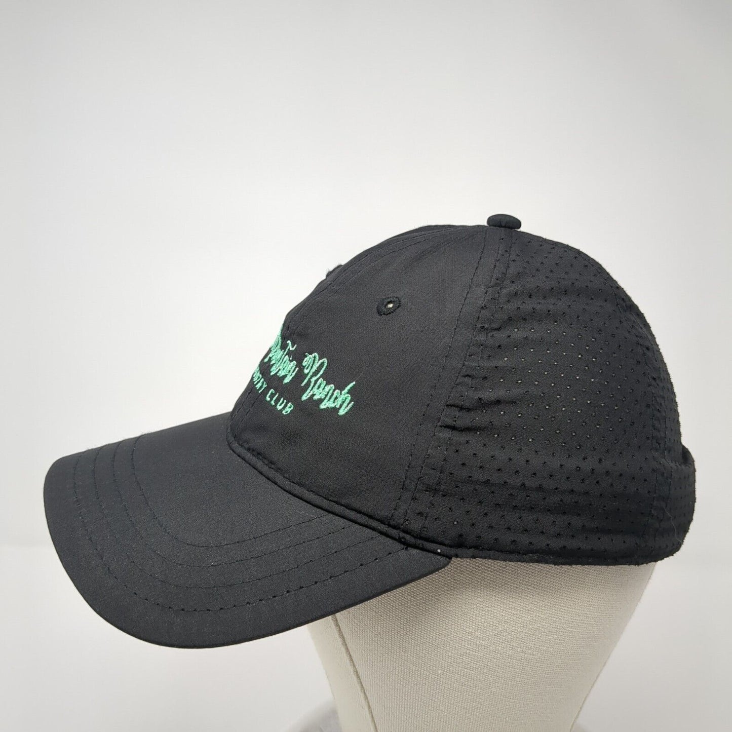 Red Mountain Ranch Country Club Strapback Hat Black OS Adjustable Breathable