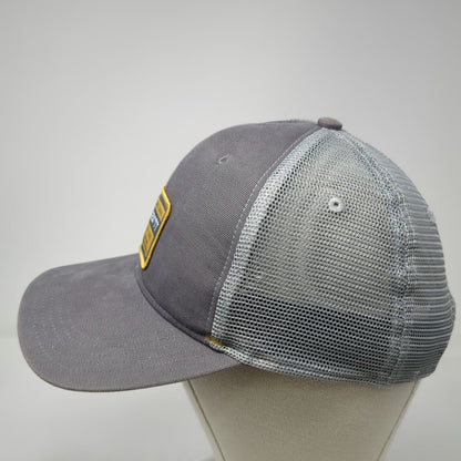 Carhartt Trucker Hat Gray Yellow One Size Mesh Snapback Logo Patch Durable Work