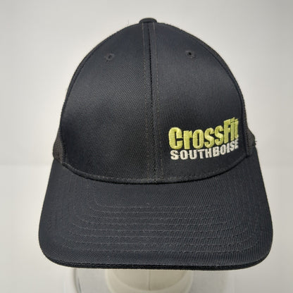 Crossfit South Boise Fitted Mesh Back Trucker Hat Black 6 7/8-7 3/8