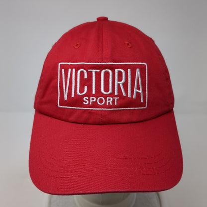 Victoria Sport Slideback Hat Red One Size Embroidered Solid 6 Panel