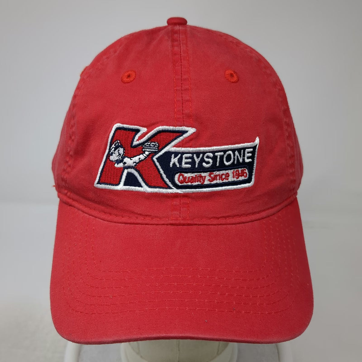 Pacific Headwear Baseball Cap Red One Size Slideback Keystone Embroidered Hat