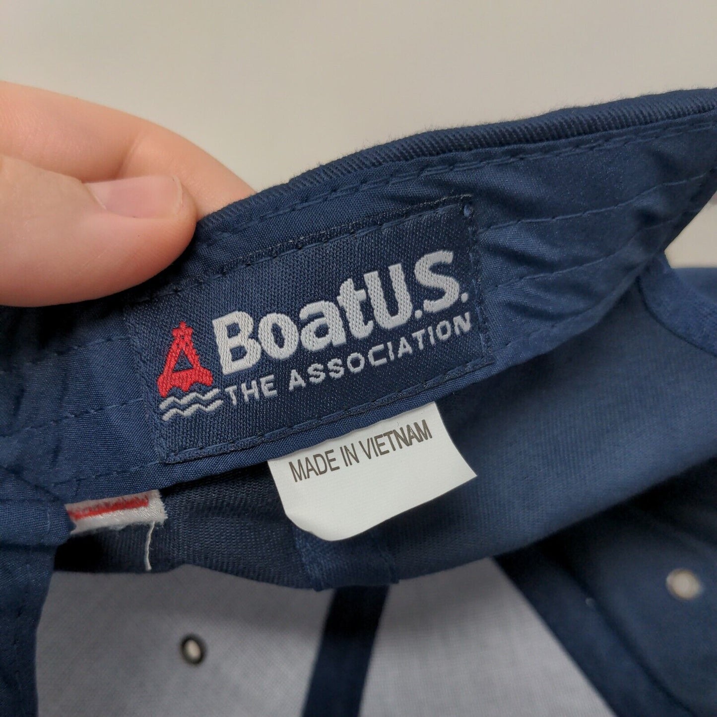 Boat US Since 1966 Strapback Hat Blue One Size Embroidered Vent Holes
