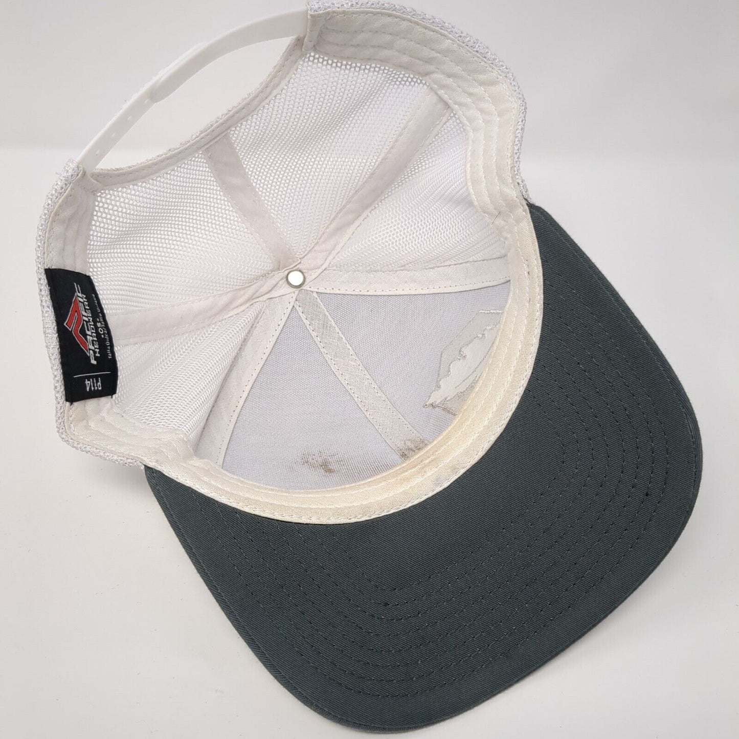 Pacific Headwear Trucker Hat Gray One Size Embroidered Logo Colorblock