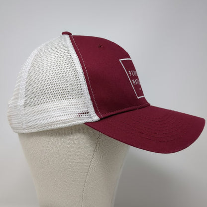 Sevenly Trucker Hat Red One Size People Matter Mesh Back Snapback Cotton Poly