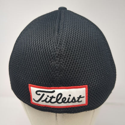 Titleist Baseball Cap Black L Mesh Back Pro V1 FootJoy FJ Stretch Fit Hat