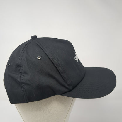 Simplot Snapback Hat Black One Size Adjustable Embroidered Solid 6 Panel