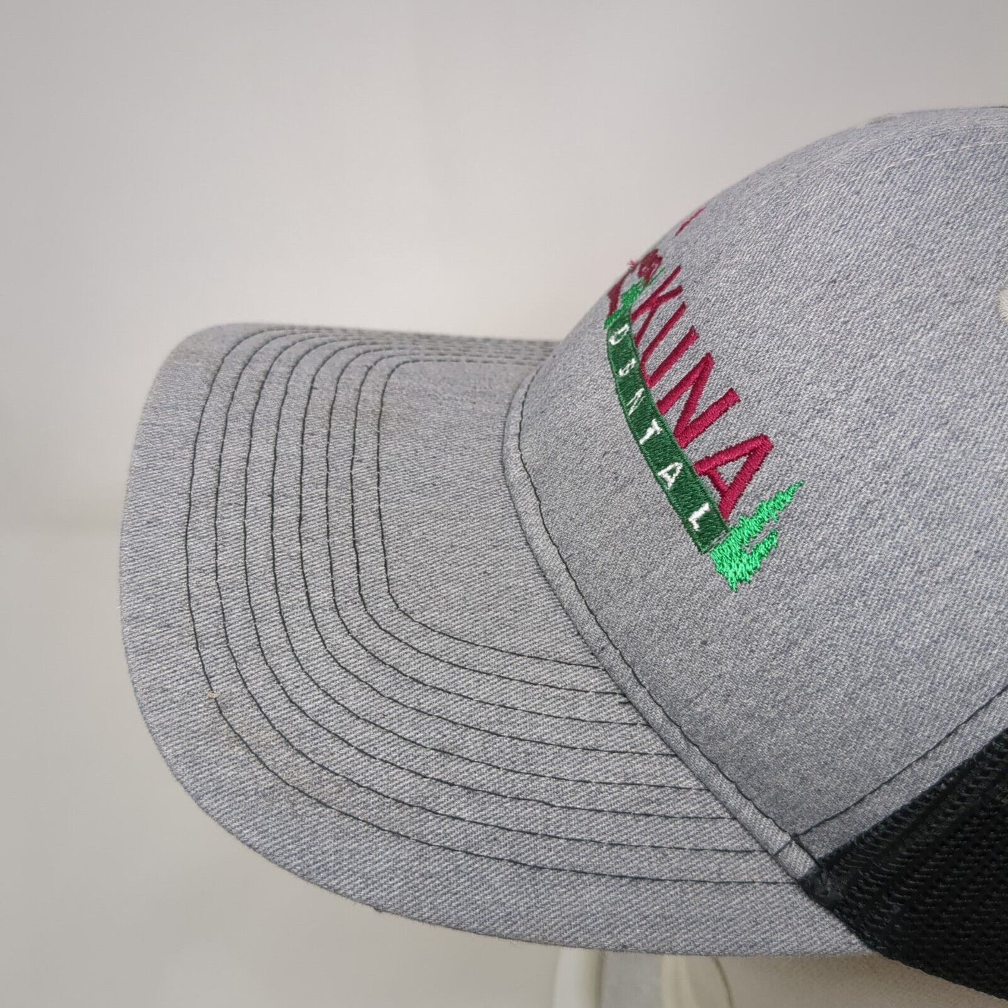 KUNA Dental Snapback Trucker Hat Gray OSFA Mesh Back Port Authority